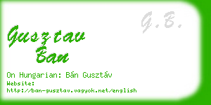 gusztav ban business card